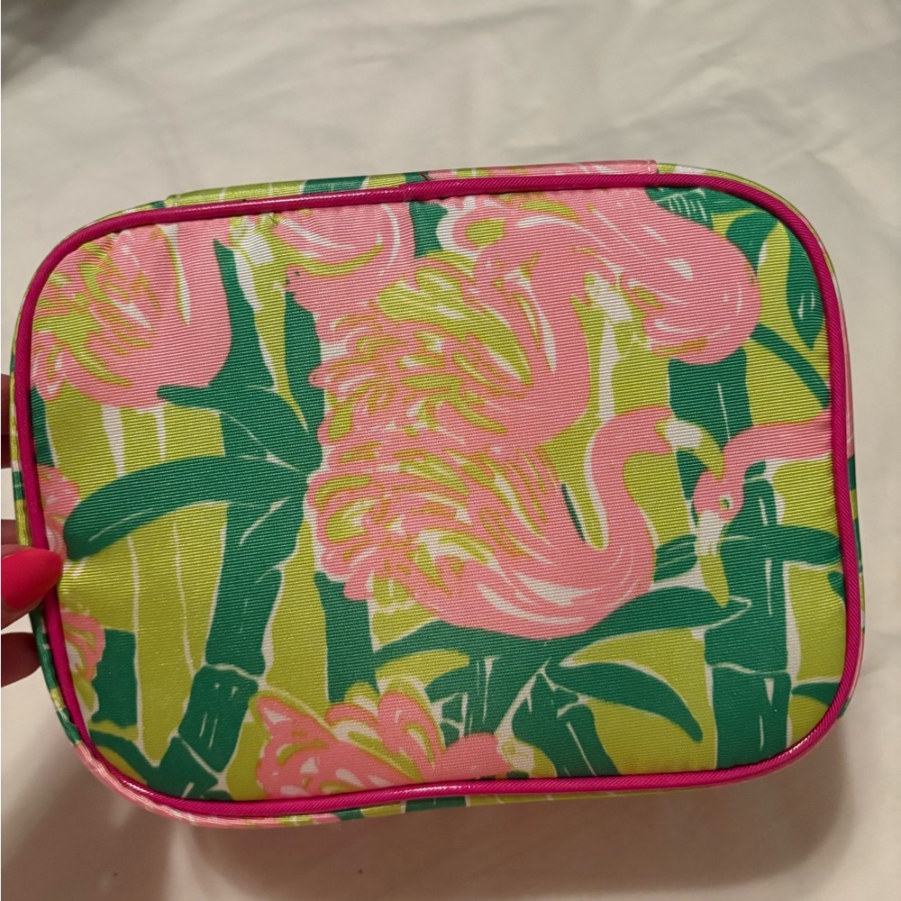 Lilly Pulitzer Flamingo Print Cosmetic Bag - Picture 6 of 6